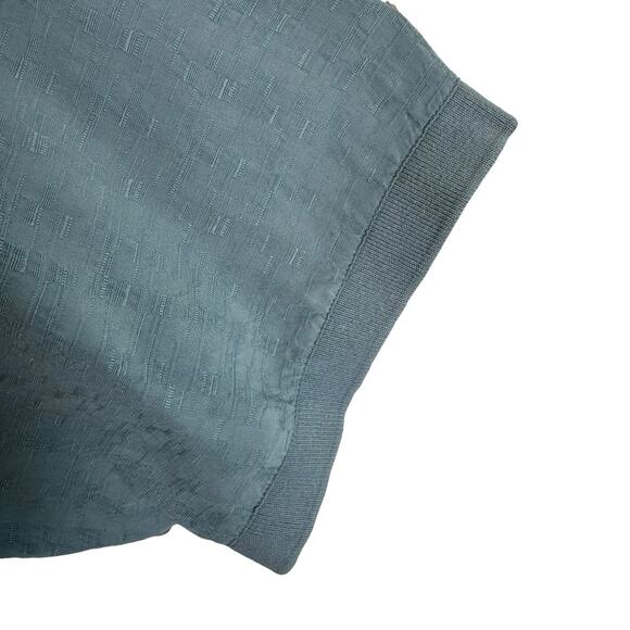 Tommy Bahama Blue 100% Silk 1/4 Button Short Sleeve Collared Polo Shirt Size L - Picture 5 of 8